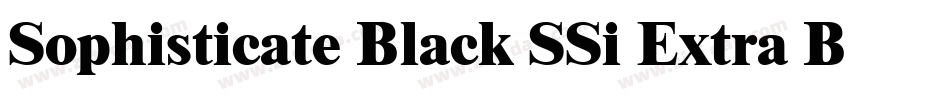 Sophisticate Black SSi Extra Bold字体转换